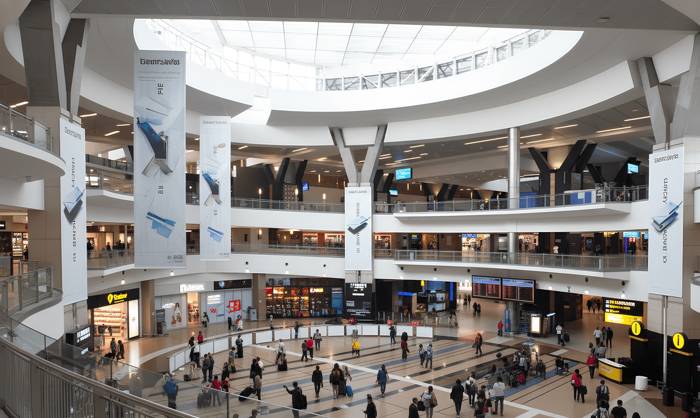Airport terminal — transfers to OR Tambo and KMIA